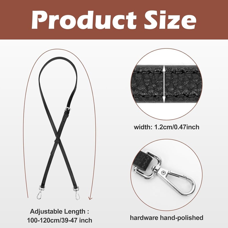 dadop Strap Kit Compatible with Longchamp Mini Bags - Leather Adjustable Purse Straps for Women's Mini Shoulder Bag - Image 2
